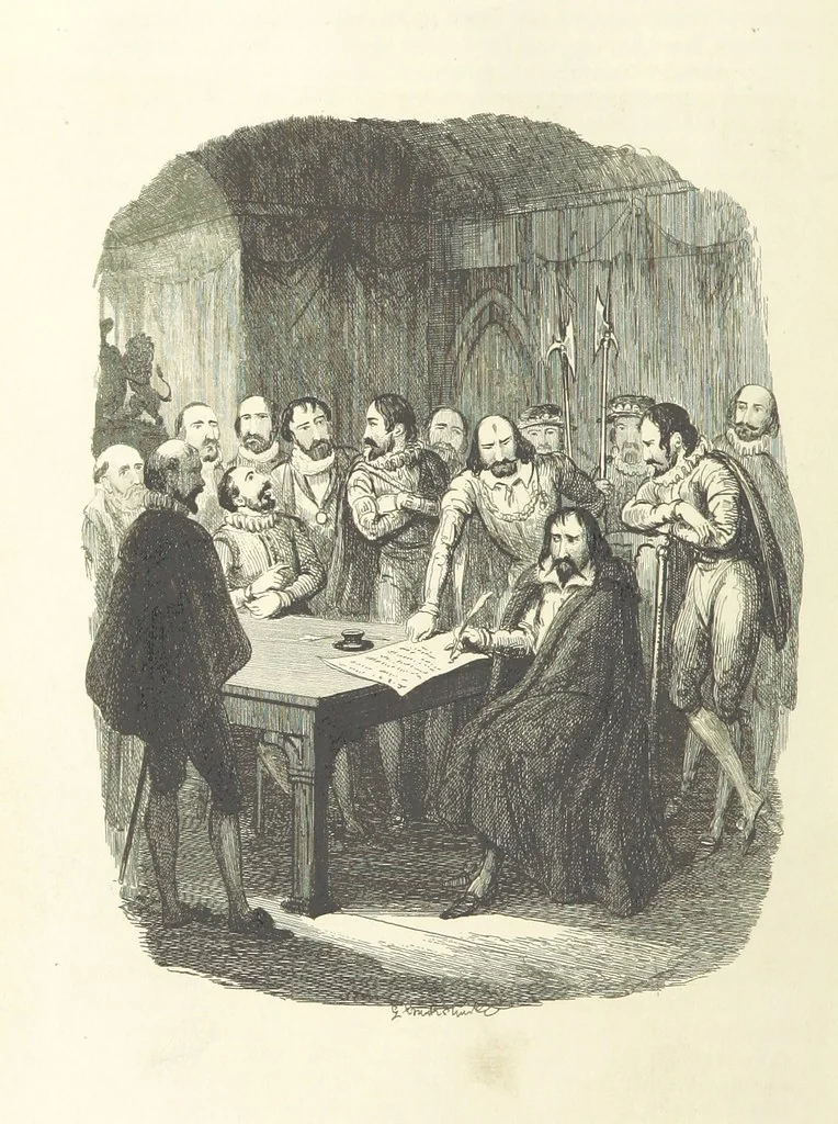 An illustration from Guy Fawkes; or the Gunpowder treason, etc, 1857, leaf 324