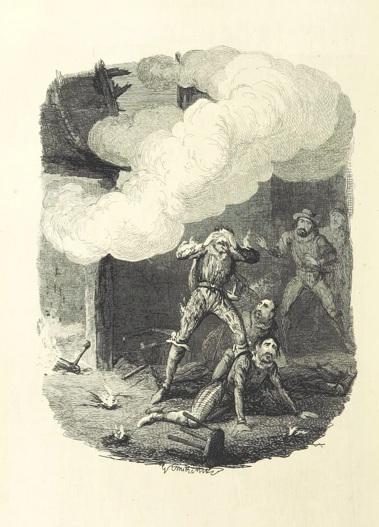 An illustration from Guy Fawkes; or the Gunpowder treason, etc, 1857, leaf 346
