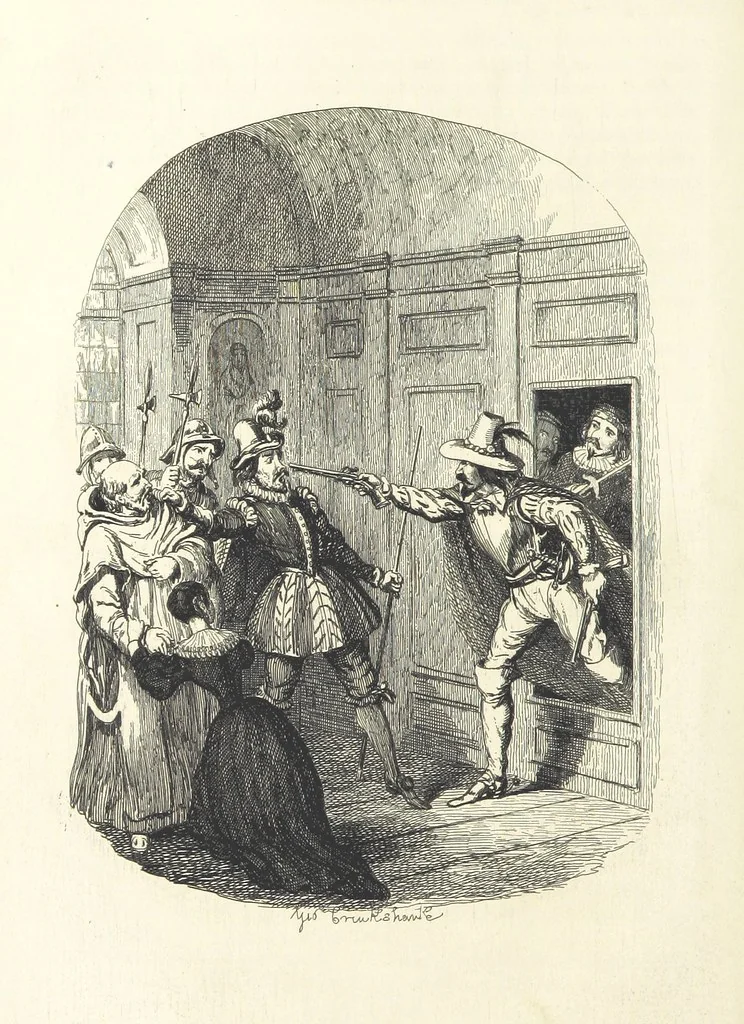 An illustration from Guy Fawkes; or the Gunpowder treason, etc, 1857, leaf 52