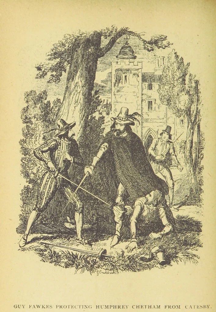 An illustration from Guy Fawkes; or the Gunpowder treason, etc, 1893, leaf 142
