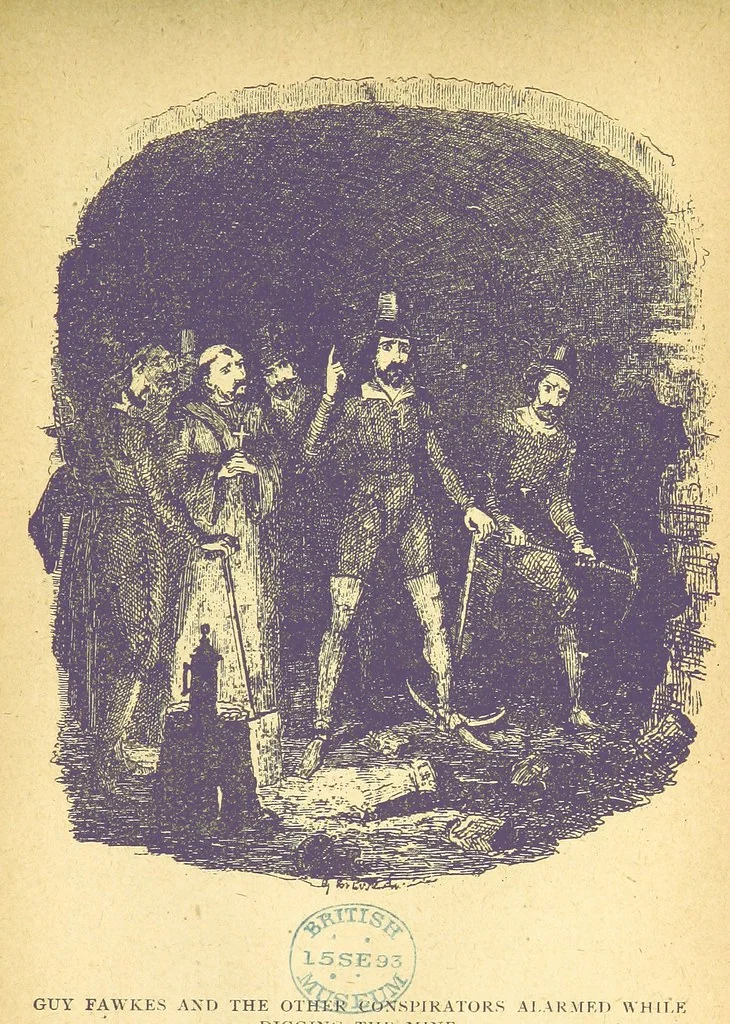 An illustration from Guy Fawkes; or the Gunpowder treason, etc, 1893, leaf 225