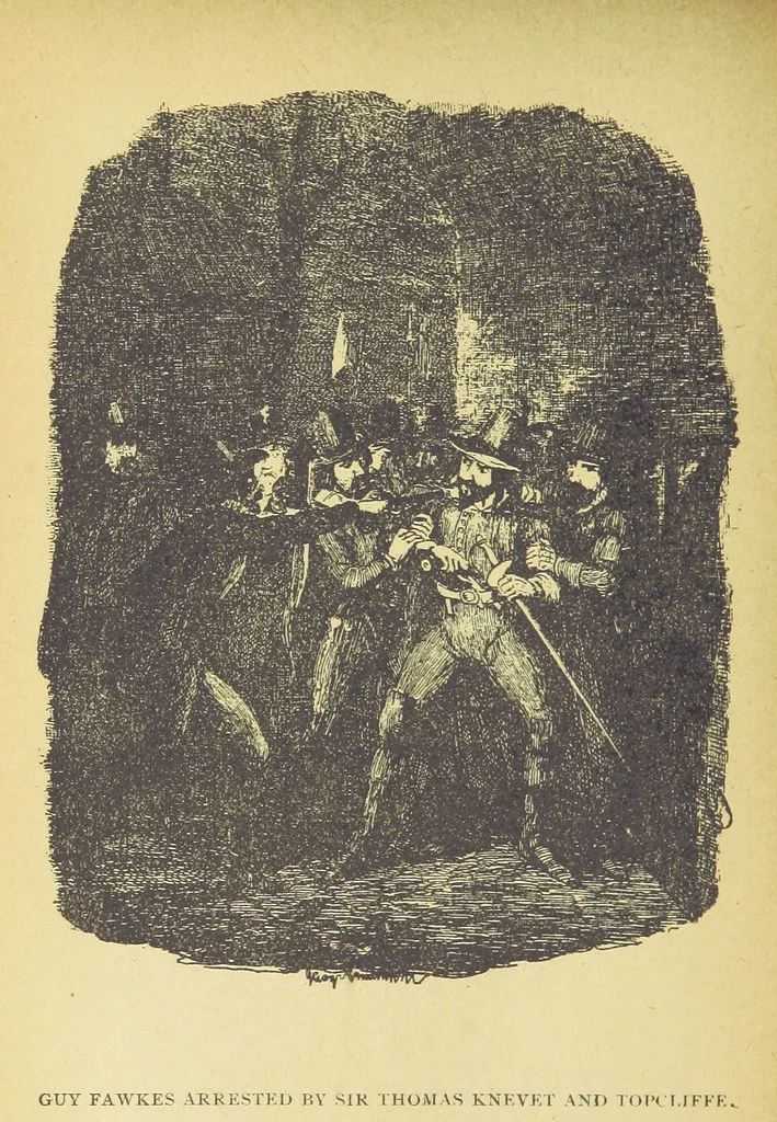 An illustration from Guy Fawkes; or the Gunpowder treason, etc, 1893, leaf 244