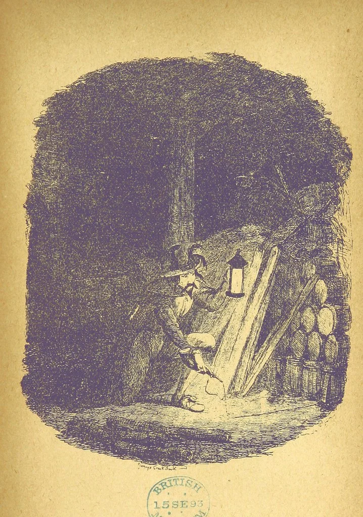 An illustration from Guy Fawkes; or the Gunpowder treason, etc, 1893, leaf 7