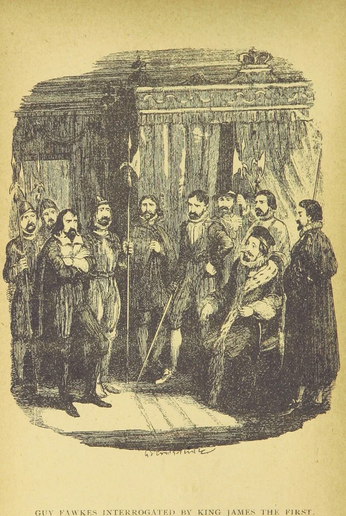 An illustration from Guy Fawkes; or the Gunpowder treason, etc, 1893, leaf 8