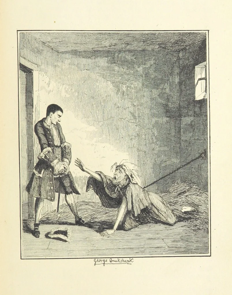 An illustration from Jack Sheppard ... With illustrations by George Cruikshank. A new edition, 1854, leaf 261