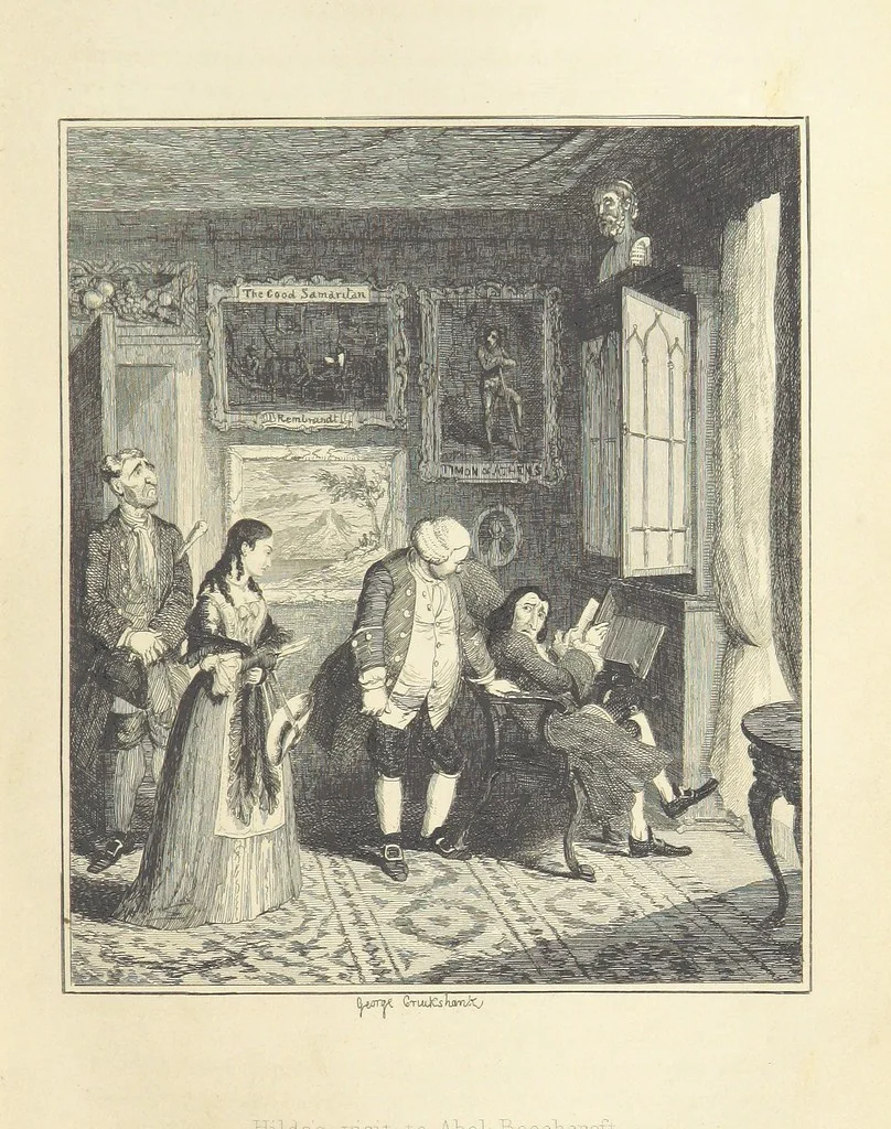 An illustration from The miser's daughter, etc, 1848, leaf 121