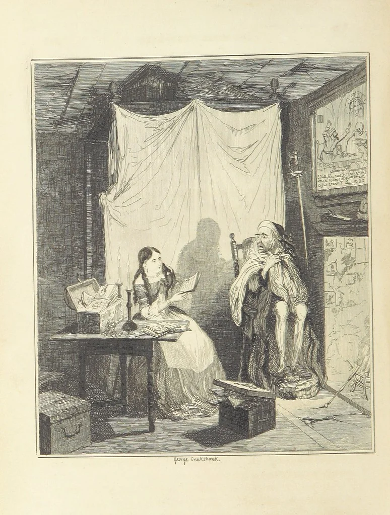 An illustration from The miser's daughter, etc, 1848, leaf 340