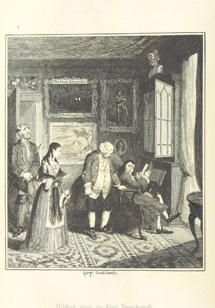 An illustration from The miser's daughter, etc, 1855, leaf 106
