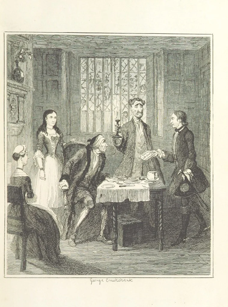 An illustration from The miser's daughter, etc, 1855, leaf 25