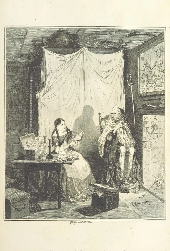 An illustration from The miser's daughter, etc, 1855, leaf 297