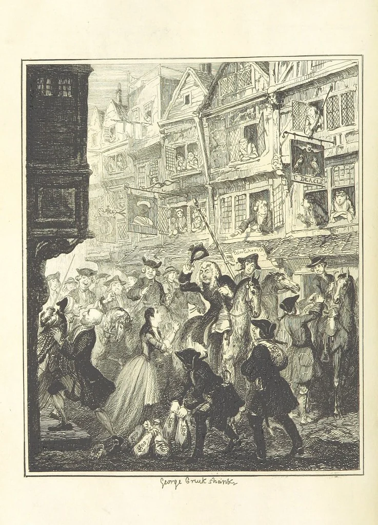 An illustration from The miser's daughter, etc, 1855, leaf 70