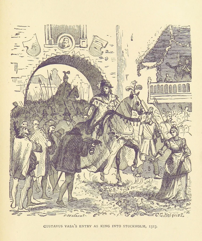 An illustration from Gustavus Vasa and his stirring times. Scenes from history told for youthful readers, 1882, leaf 173