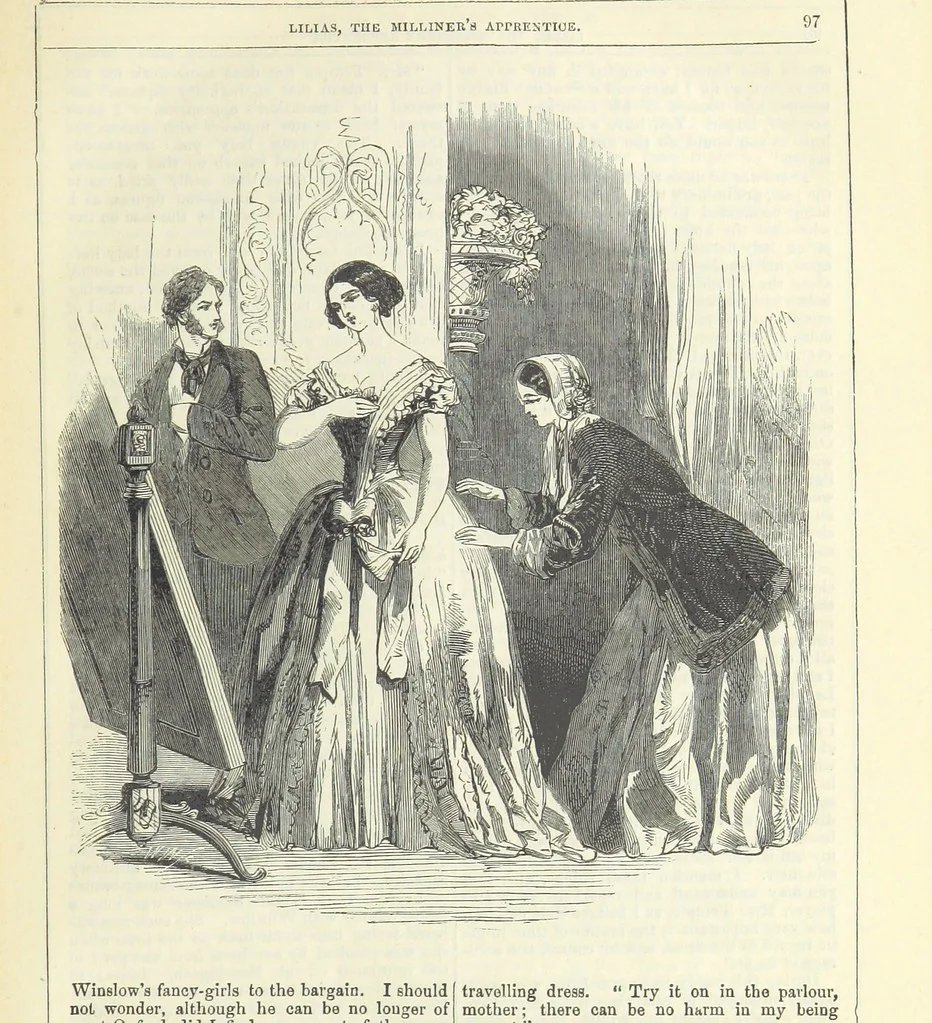 An illustration from Lilias, the Milliner's Apprentice ... With ... wood-engravings drawn by W. H. Thwaits, 1854, leaf 109