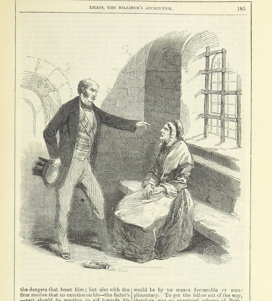 An illustration from Lilias, the Milliner's Apprentice ... With ... wood-engravings drawn by W. H. Thwaits, 1854, leaf 197