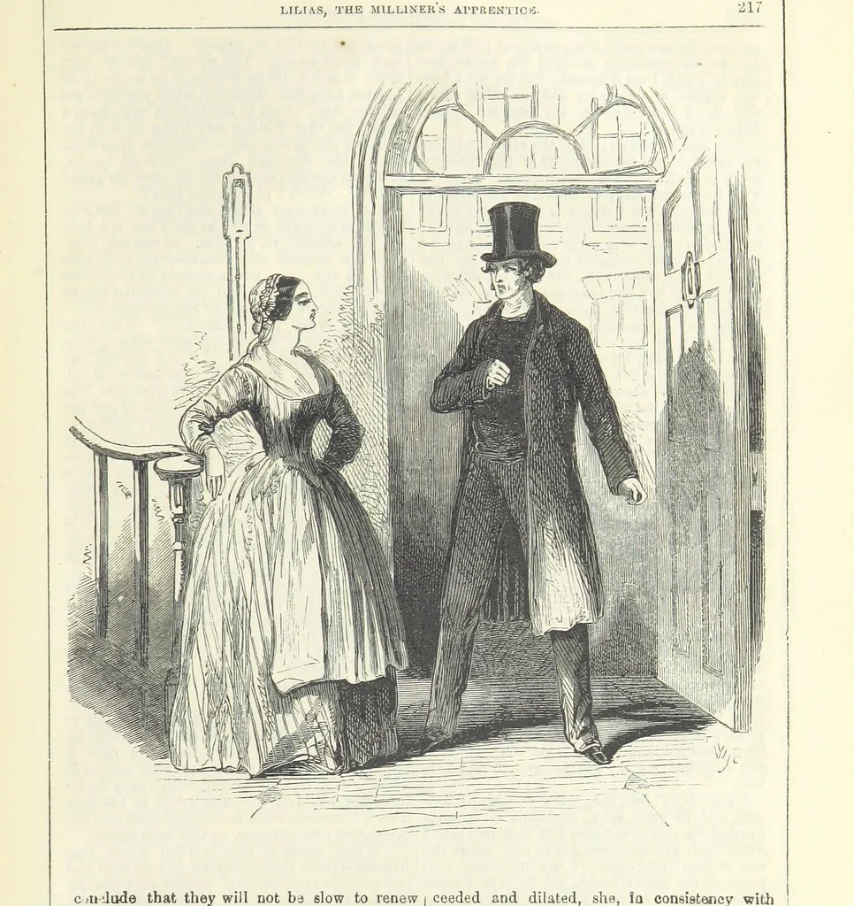 An illustration from Lilias, the Milliner's Apprentice ... With ... wood-engravings drawn by W. H. Thwaits, 1854, leaf 229