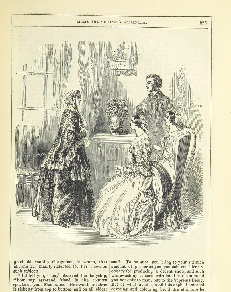 An illustration from Lilias, the Milliner's Apprentice ... With ... wood-engravings drawn by W. H. Thwaits, 1854, leaf 237