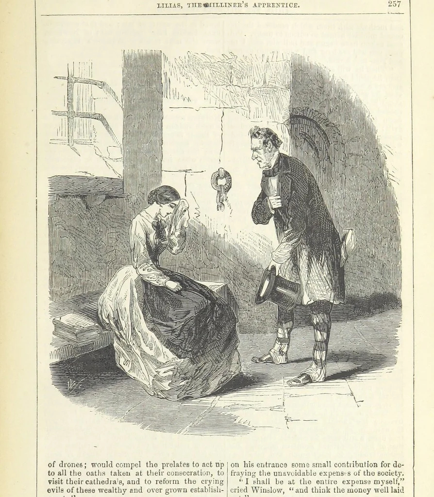 An illustration from Lilias, the Milliner's Apprentice ... With ... wood-engravings drawn by W. H. Thwaits, 1854, leaf 269