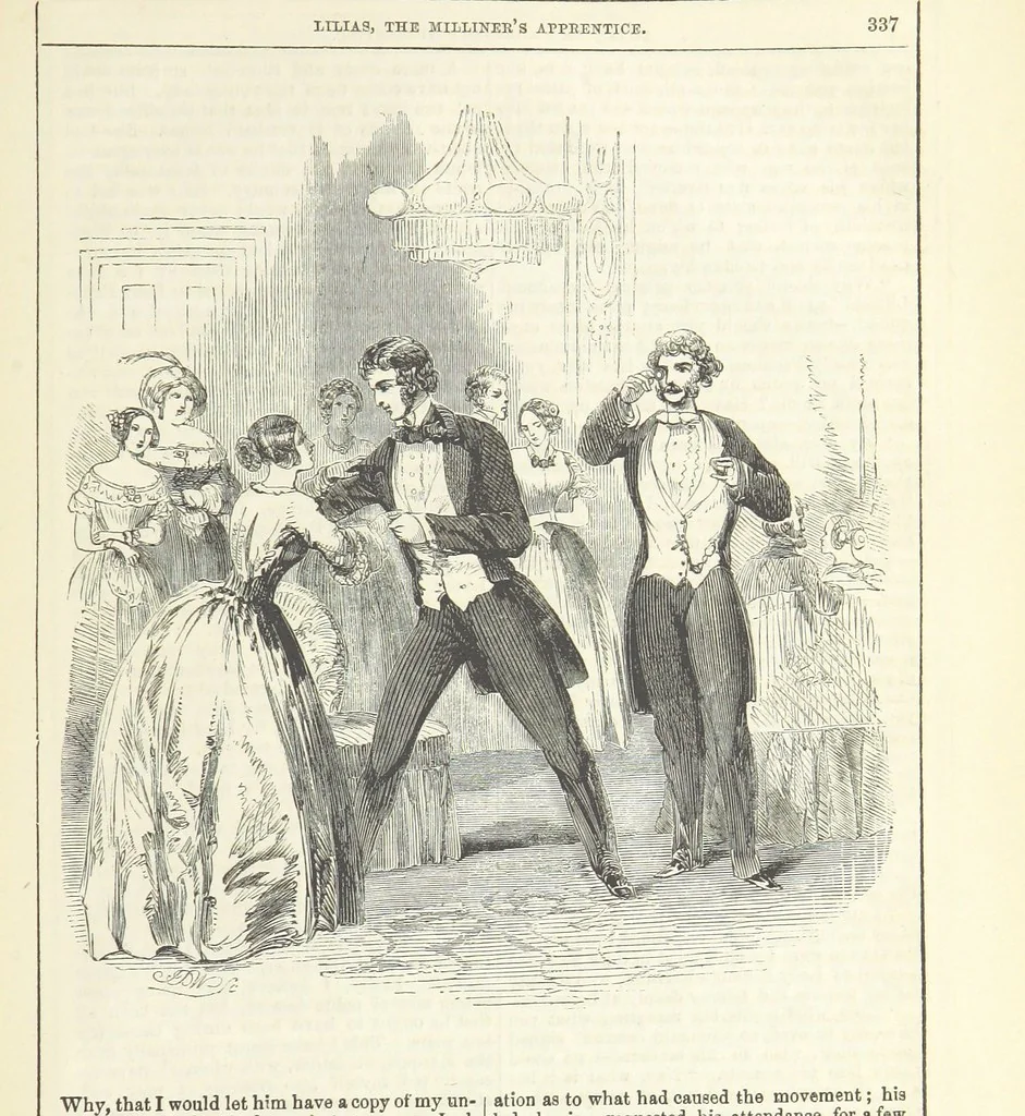An illustration from Lilias, the Milliner's Apprentice ... With ... wood-engravings drawn by W. H. Thwaits, 1854, leaf 349