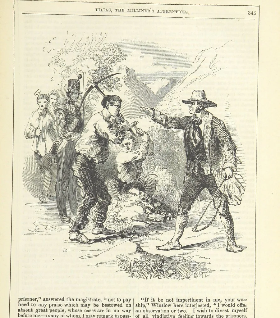 An illustration from Lilias, the Milliner's Apprentice ... With ... wood-engravings drawn by W. H. Thwaits, 1854, leaf 357