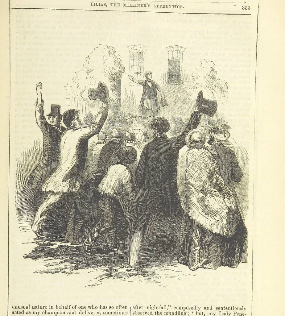 An illustration from Lilias, the Milliner's Apprentice ... With ... wood-engravings drawn by W. H. Thwaits, 1854, leaf 365
