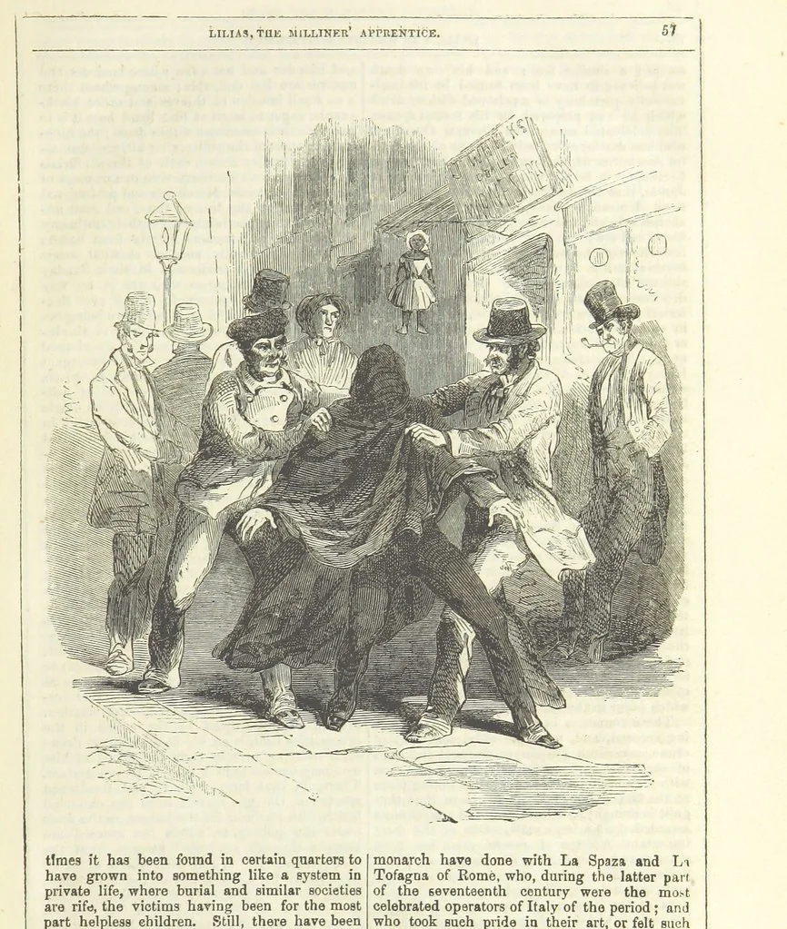 An illustration from Lilias, the Milliner's Apprentice ... With ... wood-engravings drawn by W. H. Thwaits, 1854, leaf 69