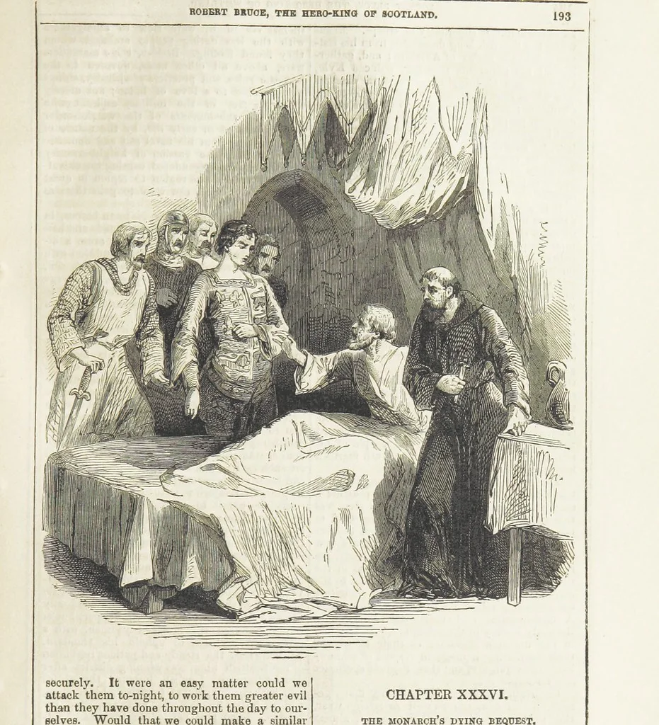 An illustration from Robert Bruce, the Hero-King of Scotland ... With ... wood-engravings drawn by W. H. Thwaits. [A novel, 1852, leaf 201