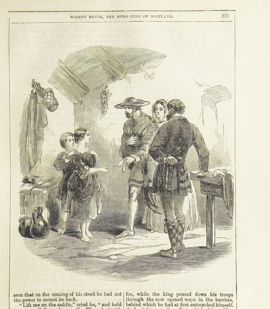 An illustration from Robert Bruce, the Hero-King of Scotland ... With ... wood-engravings drawn by W. H. Thwaits. [A novel, 1852, leaf 233