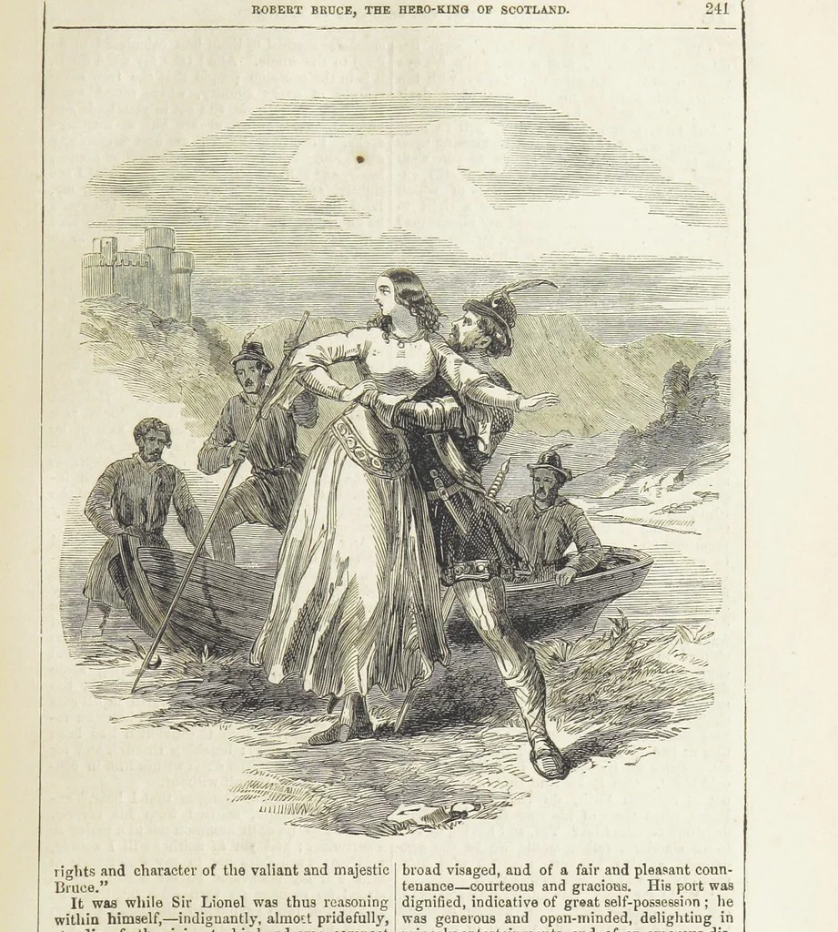 An illustration from Robert Bruce, the Hero-King of Scotland ... With ... wood-engravings drawn by W. H. Thwaits. [A novel, 1852, leaf 249