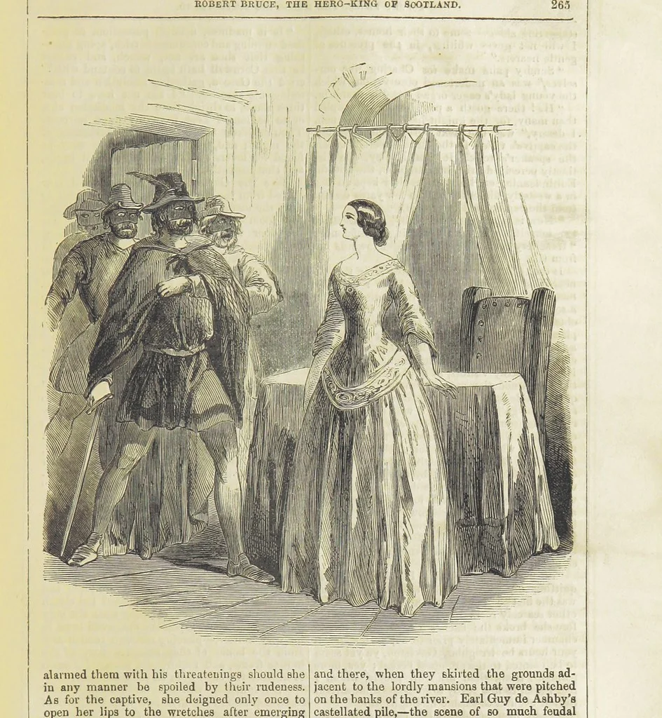 An illustration from Robert Bruce, the Hero-King of Scotland ... With ... wood-engravings drawn by W. H. Thwaits. [A novel, 1852, leaf 273