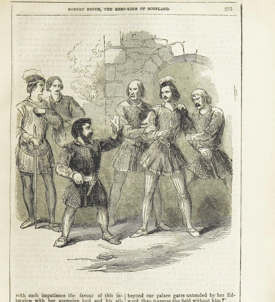 An illustration from Robert Bruce, the Hero-King of Scotland ... With ... wood-engravings drawn by W. H. Thwaits. [A novel, 1852, leaf 281