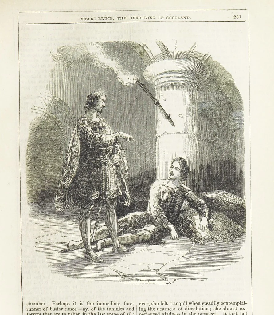 An illustration from Robert Bruce, the Hero-King of Scotland ... With ... wood-engravings drawn by W. H. Thwaits. [A novel, 1852, leaf 289