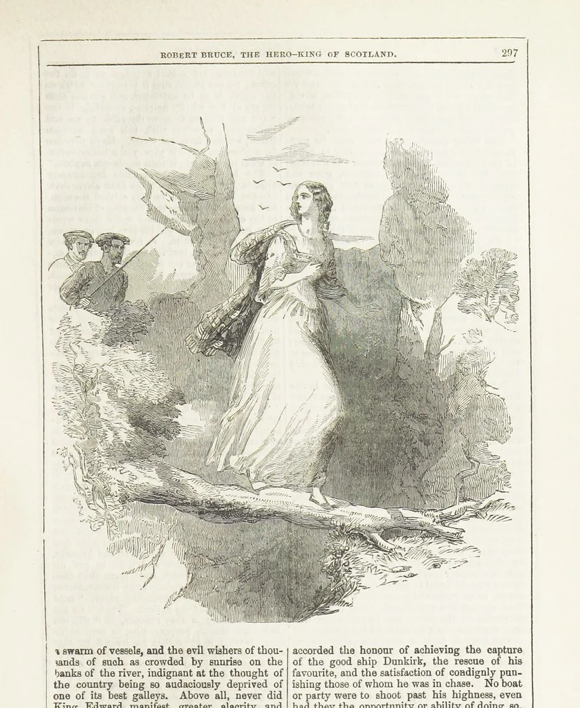 An illustration from Robert Bruce, the Hero-King of Scotland ... With ... wood-engravings drawn by W. H. Thwaits. [A novel, 1852, leaf 305