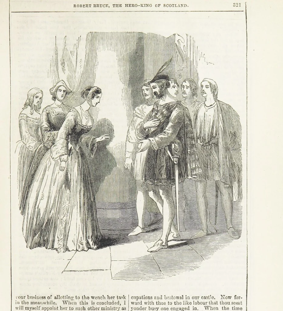 An illustration from Robert Bruce, the Hero-King of Scotland ... With ... wood-engravings drawn by W. H. Thwaits. [A novel, 1852, leaf 329