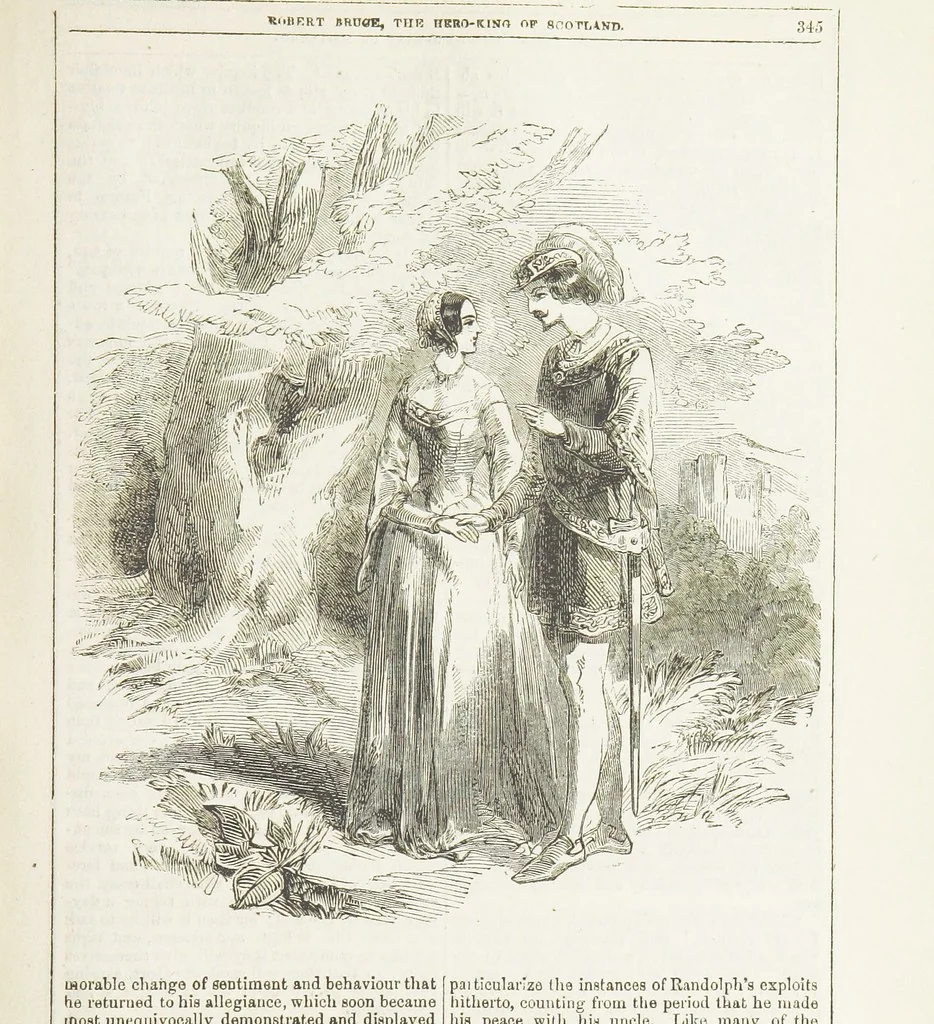 An illustration from Robert Bruce, the Hero-King of Scotland ... With ... wood-engravings drawn by W. H. Thwaits. [A novel, 1852, leaf 353