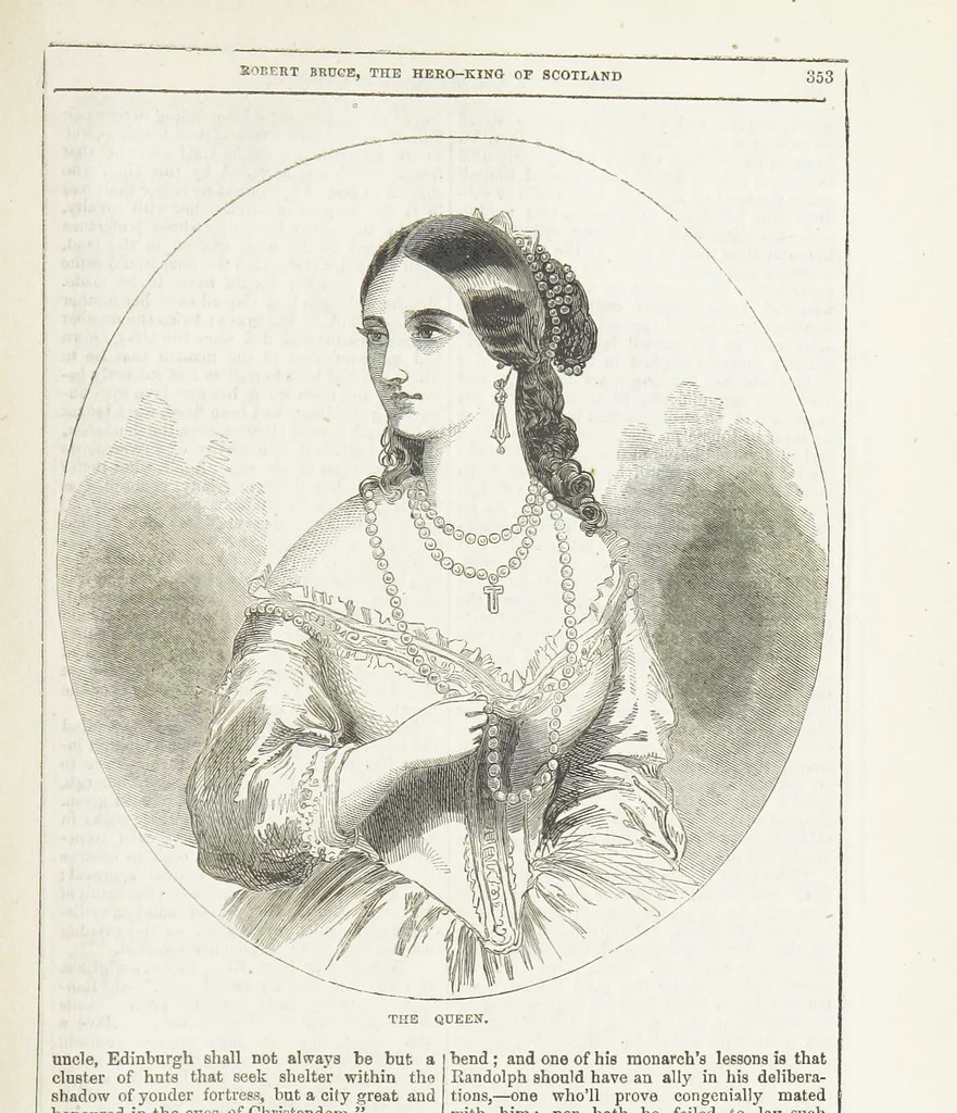 An illustration from Robert Bruce, the Hero-King of Scotland ... With ... wood-engravings drawn by W. H. Thwaits. [A novel, 1852, leaf 361