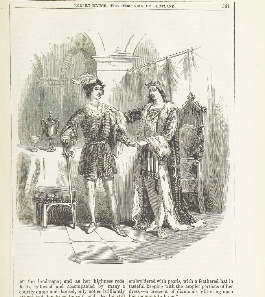 An illustration from Robert Bruce, the Hero-King of Scotland ... With ... wood-engravings drawn by W. H. Thwaits. [A novel, 1852, leaf 369