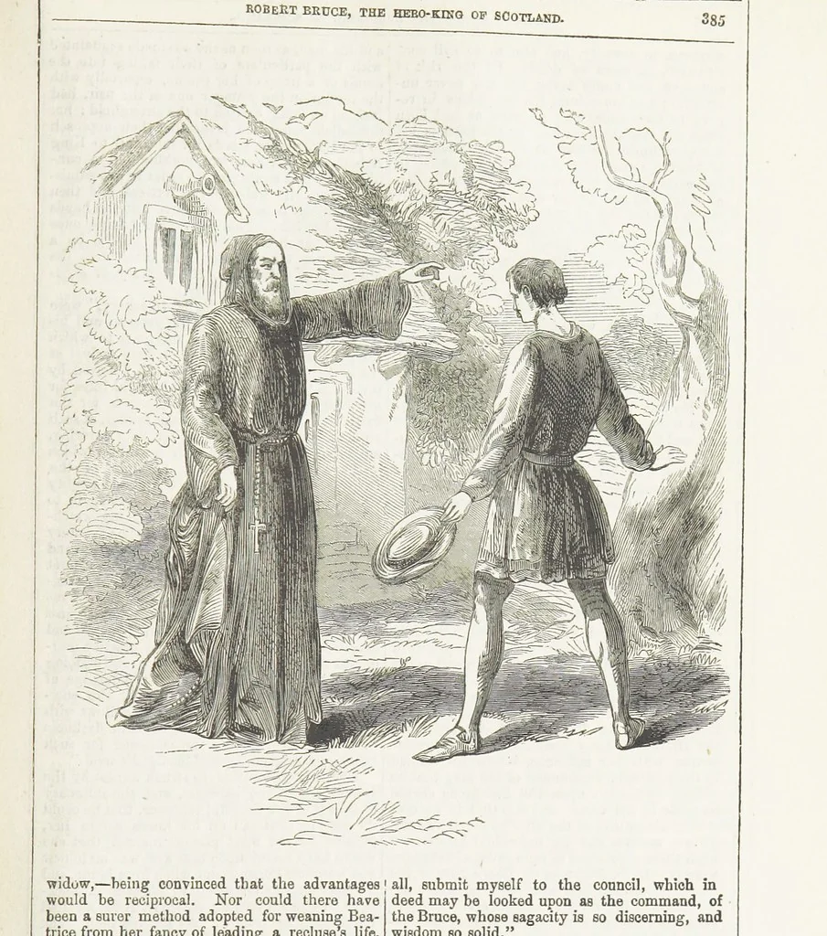 An illustration from Robert Bruce, the Hero-King of Scotland ... With ... wood-engravings drawn by W. H. Thwaits. [A novel, 1852, leaf 393