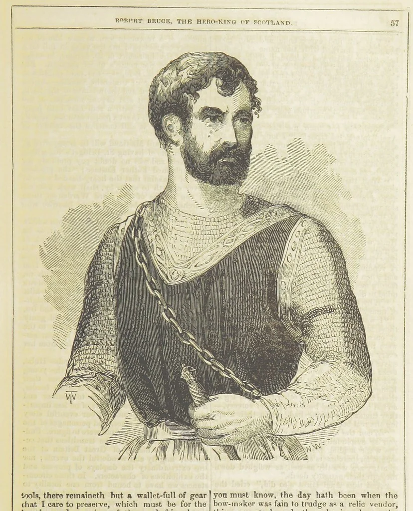 An illustration from Robert Bruce, the Hero-King of Scotland ... With ... wood-engravings drawn by W. H. Thwaits. [A novel, 1852, leaf 65