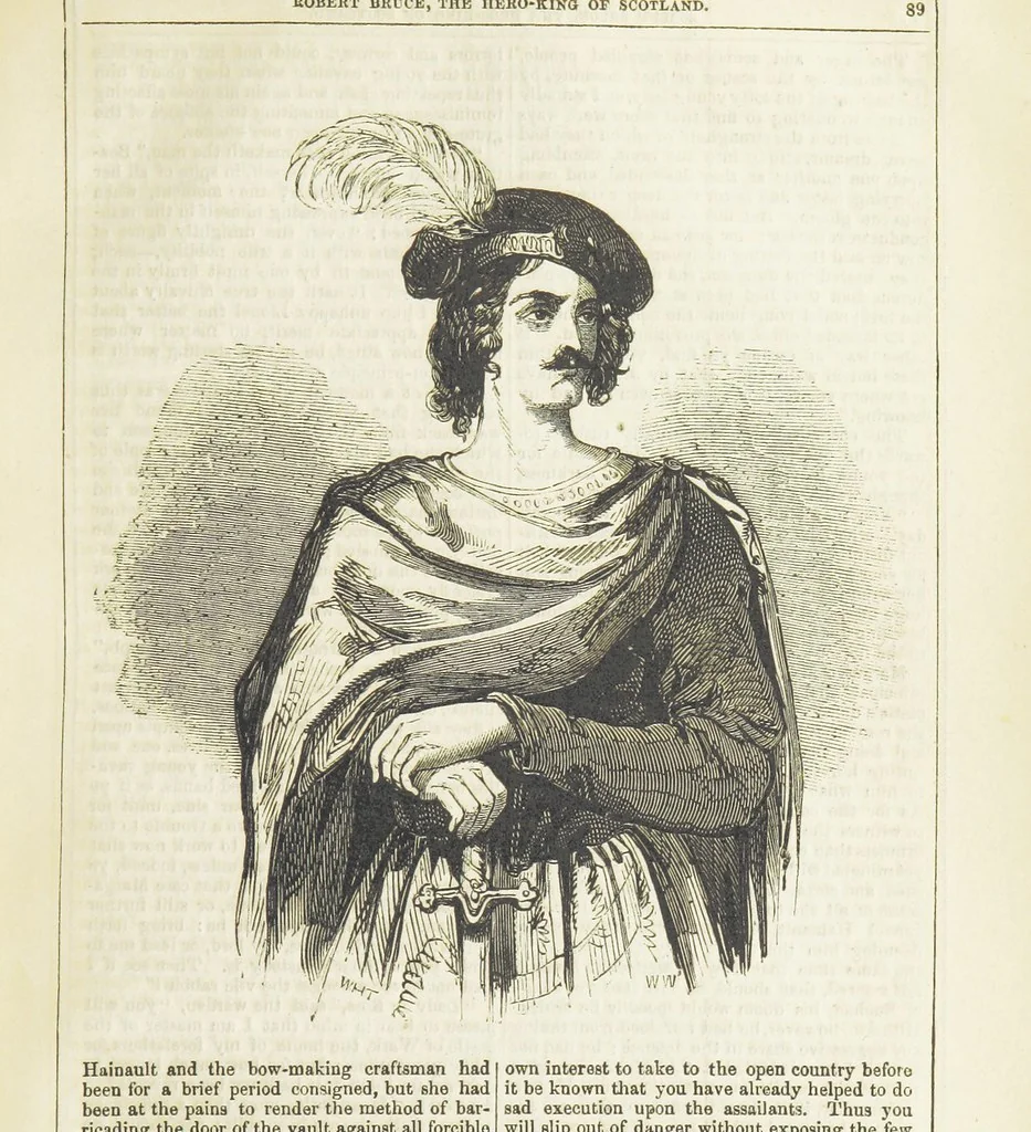 An illustration from Robert Bruce, the Hero-King of Scotland ... With ... wood-engravings drawn by W. H. Thwaits. [A novel, 1852, leaf 97