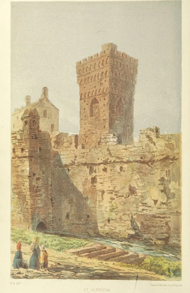 An illustration from The Riviera: pen and pencil sketches from Cannes to Genoa ... With ... chromo-lithographic illustrations ... from drawings by the author, 1870, leaf 10