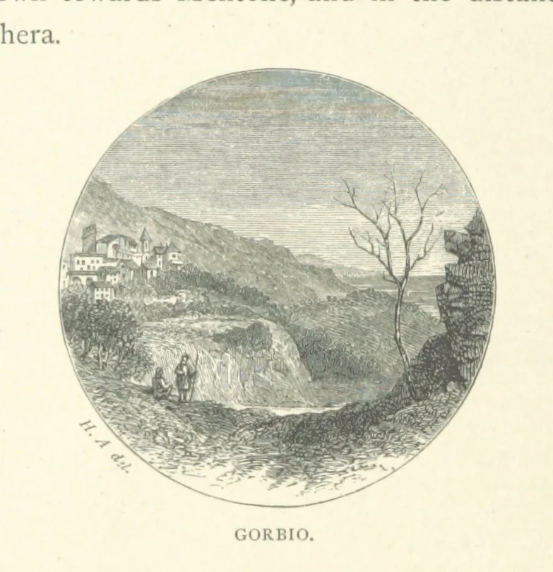 An illustration from The Riviera: pen and pencil sketches from Cannes to Genoa ... With ... chromo-lithographic illustrations ... from drawings by the author, 1870, leaf 100