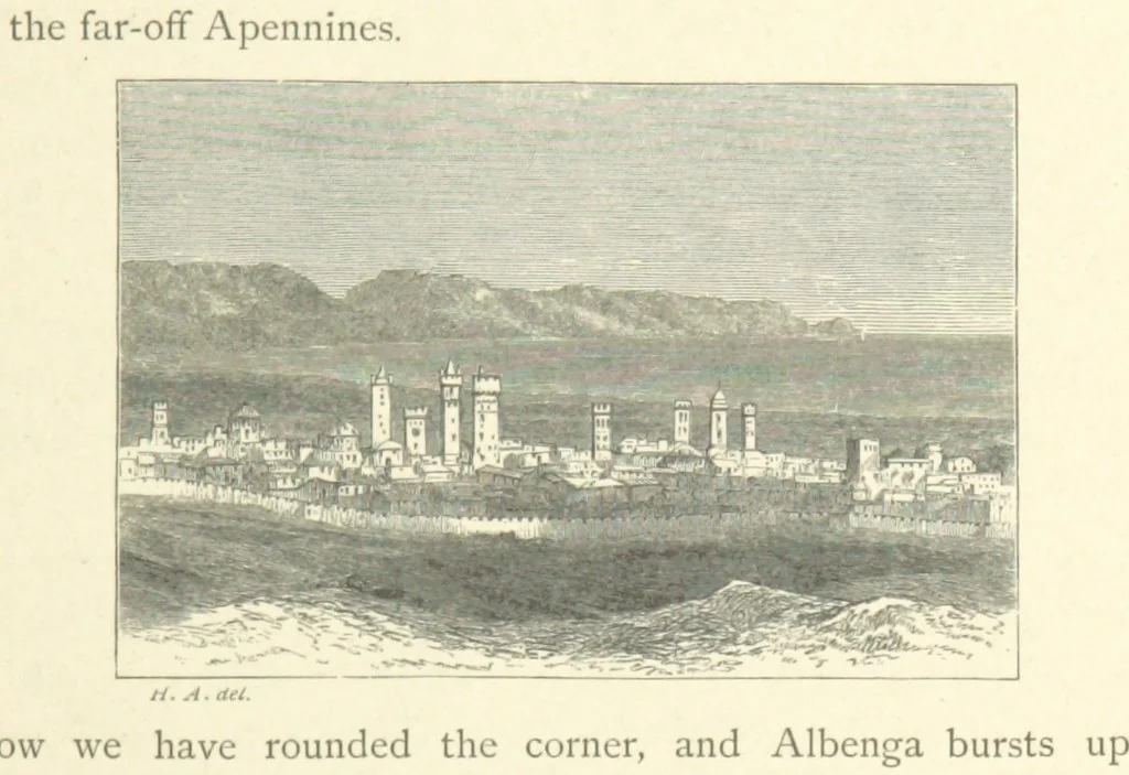 An illustration from The Riviera: pen and pencil sketches from Cannes to Genoa ... With ... chromo-lithographic illustrations ... from drawings by the author, 1870, leaf 145