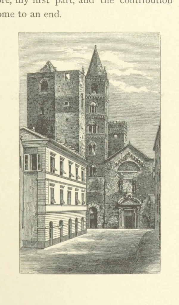An illustration from The Riviera: pen and pencil sketches from Cannes to Genoa ... With ... chromo-lithographic illustrations ... from drawings by the author, 1870, leaf 147