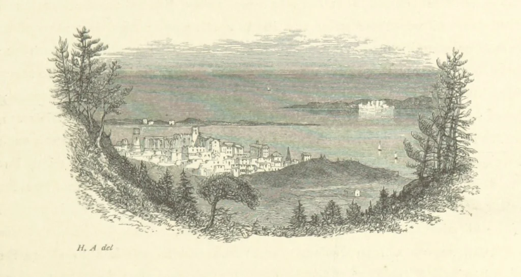An illustration from The Riviera: pen and pencil sketches from Cannes to Genoa ... With ... chromo-lithographic illustrations ... from drawings by the author, 1870, leaf 33