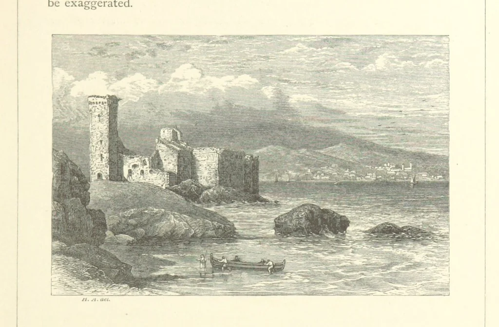 An illustration from The Riviera: pen and pencil sketches from Cannes to Genoa ... With ... chromo-lithographic illustrations ... from drawings by the author, 1870, leaf 35