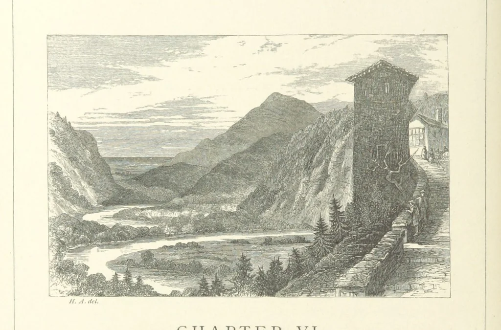 An illustration from The Riviera: pen and pencil sketches from Cannes to Genoa ... With ... chromo-lithographic illustrations ... from drawings by the author, 1870, leaf 38