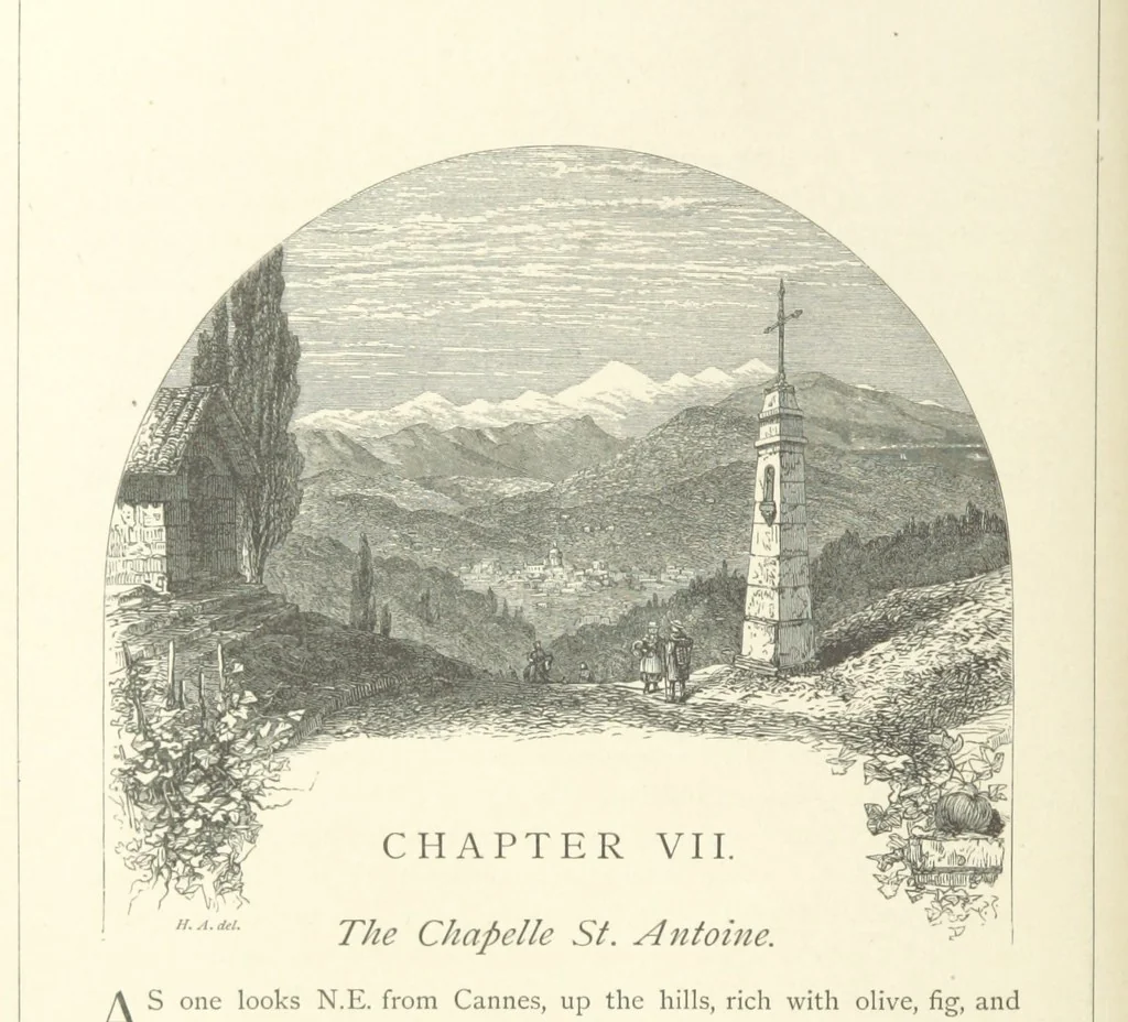 An illustration from The Riviera: pen and pencil sketches from Cannes to Genoa ... With ... chromo-lithographic illustrations ... from drawings by the author, 1870, leaf 40