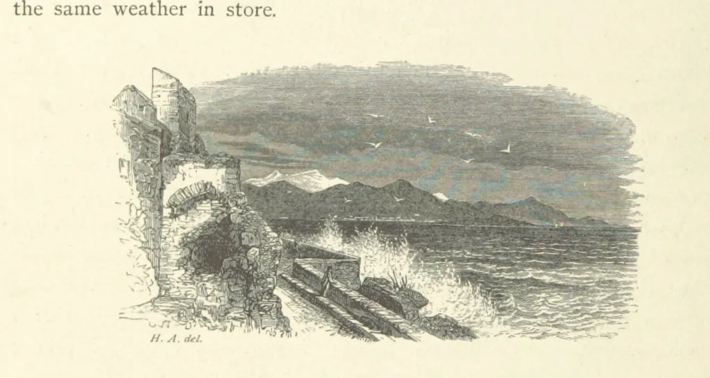 An illustration from The Riviera: pen and pencil sketches from Cannes to Genoa ... With ... chromo-lithographic illustrations ... from drawings by the author, 1870, leaf 52