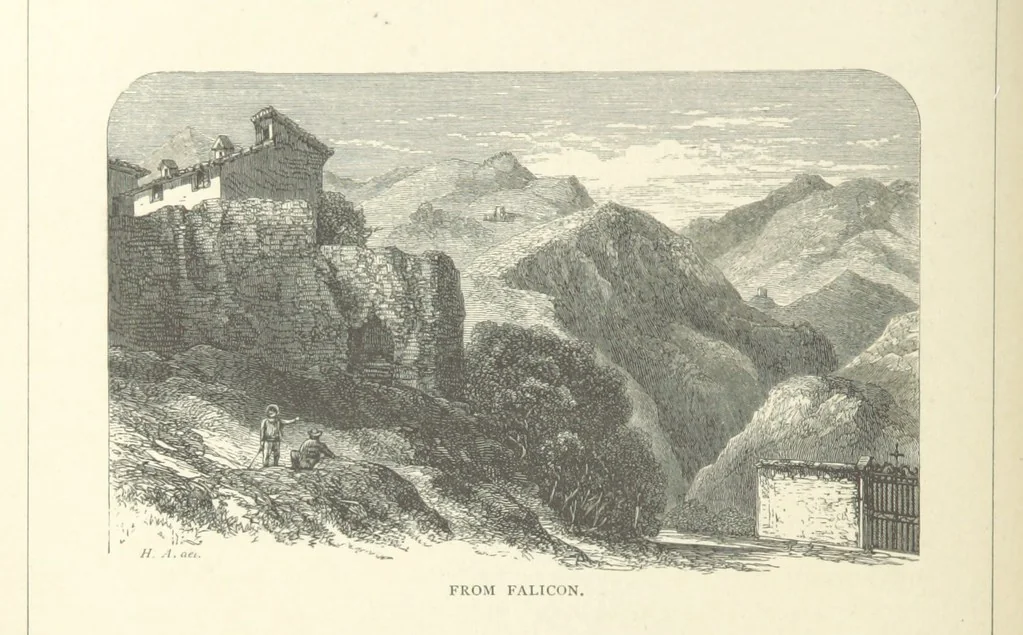 An illustration from The Riviera: pen and pencil sketches from Cannes to Genoa ... With ... chromo-lithographic illustrations ... from drawings by the author, 1870, leaf 62