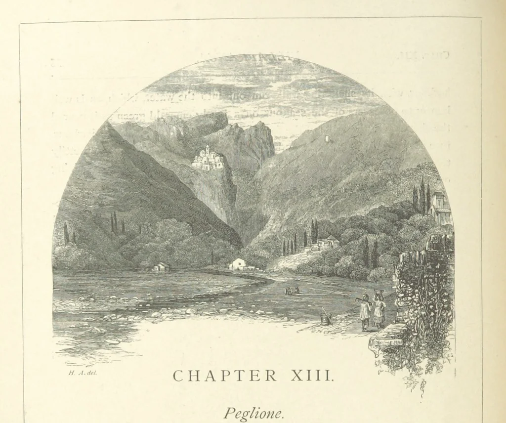 An illustration from The Riviera: pen and pencil sketches from Cannes to Genoa ... With ... chromo-lithographic illustrations ... from drawings by the author, 1870, leaf 70